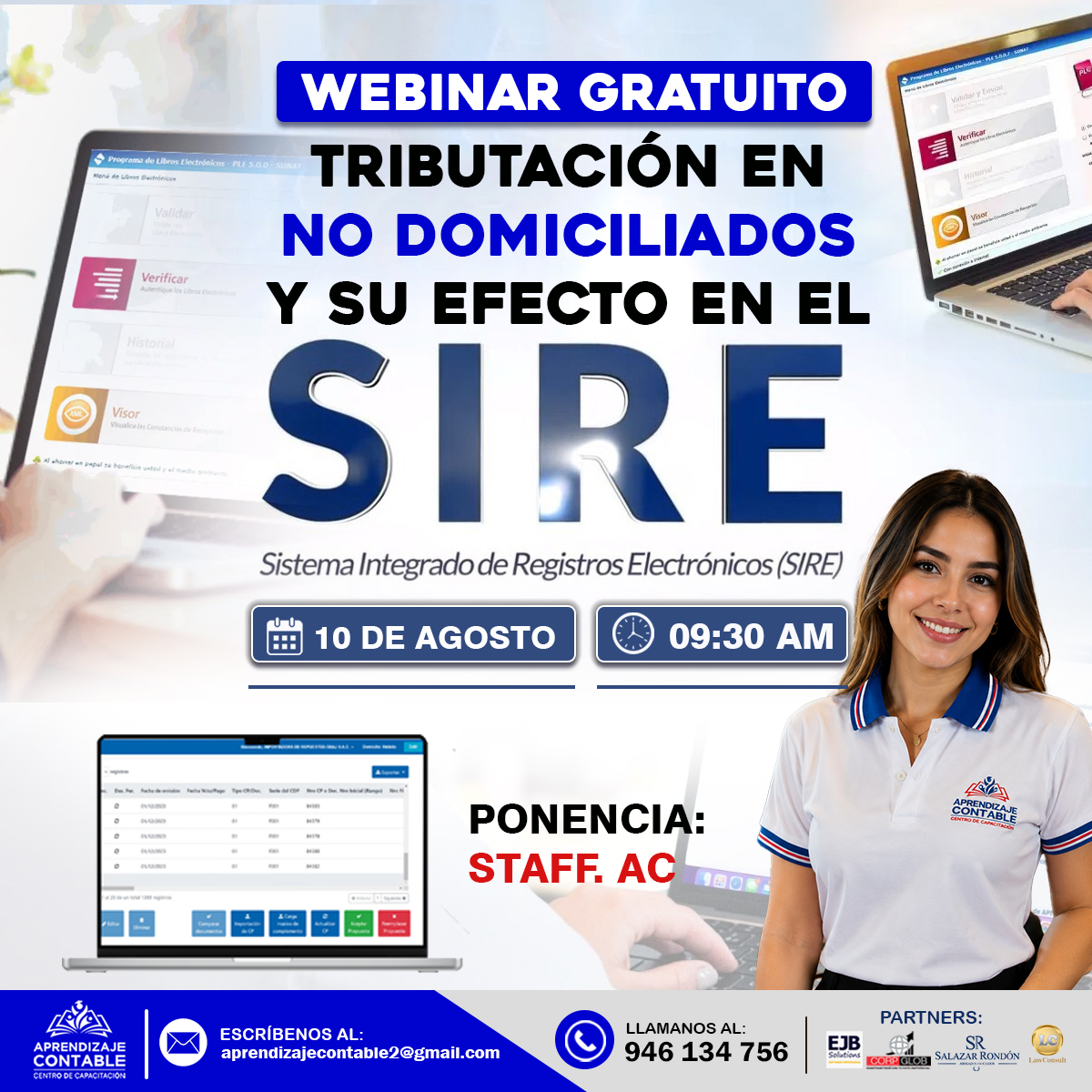 Webinar TRIBUTACIÓN EN NO DOMICILIADOS Y SU EFECTO EN EL SIRE
